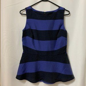 Banana Republic Striped Peplum Sleeveless Top Sz 2